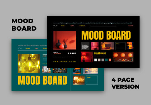 Modern Minimal Mood Board Template