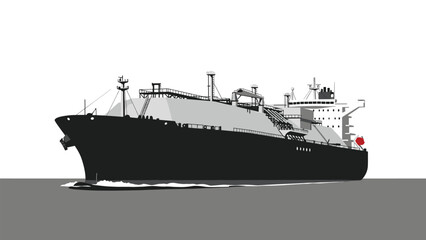 Obraz premium Massive cargo ship transporting liquefied natural gas across the ocean representing global logistics and maritime trade.