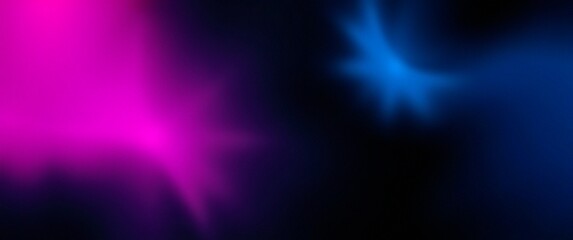 Abstract Neon Glow: Dynamic Pink and Blue Light on Dark Background