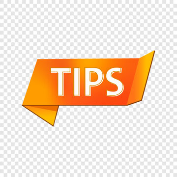 Orange Ribbon Rectangle Banner for Tips, Information, Announcements, Business Marketing, Social Media, and Education