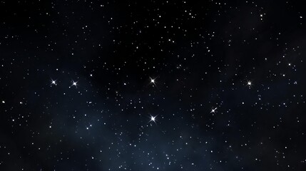 Obraz premium Celestial Canvas: A vast, dark expanse of the night sky, peppered with countless twinkling stars, inviting viewers to explore the mysteries of the cosmos.