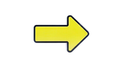 Yellow Arrow Sign with Black Outline