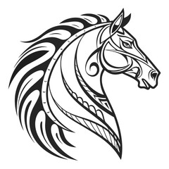 Fototapeta premium Luxury Engraved Stallion 1