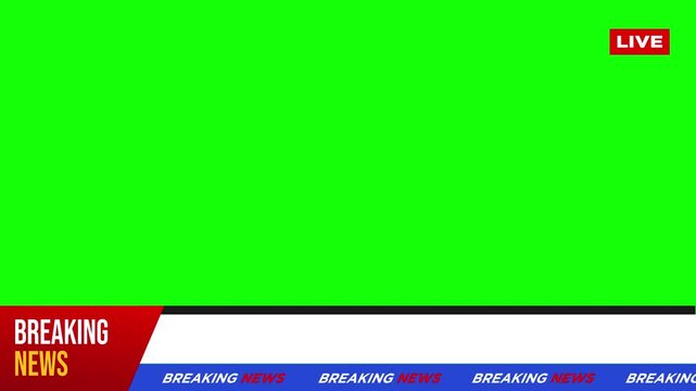 animated breaking news headline template on transparent background