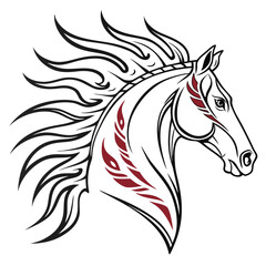 Fototapeta premium Blazing Inferno Stallion 1
