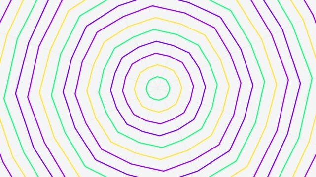 Abstract colorful geometric pattern with concentric rings and radial symmetry