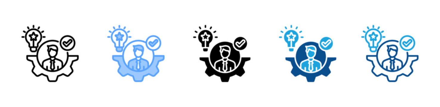 Competency icon multiple style and collection