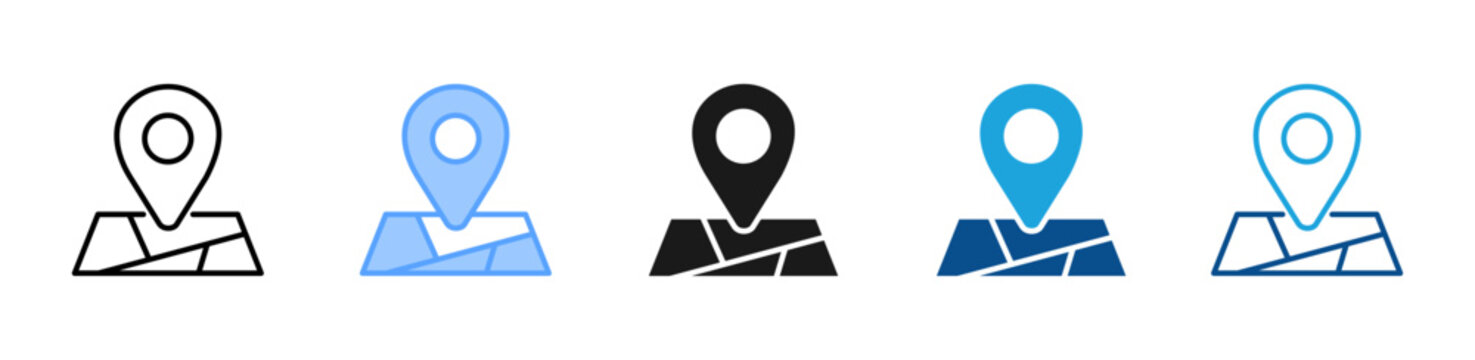 Location icon multiple style and collection