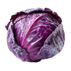 Obraz premium Professional Purple Cabbage Isolated on White Background for Design Projects
