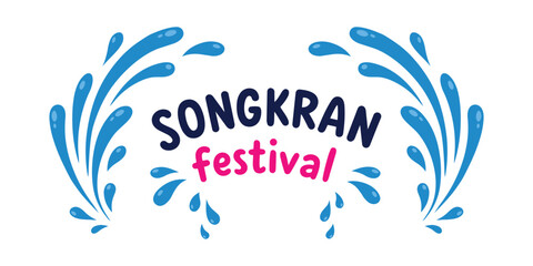 Obraz premium Songkran Water Festival in Thailand