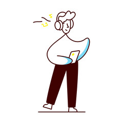 Fototapeta premium A drawing style illustration showing abs exercise 
