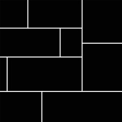 Template photo collage vector 8 pictures. Blank style moodboard, album, photo frame mockup for memory and portfolio.