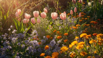 spring flowers in the garden