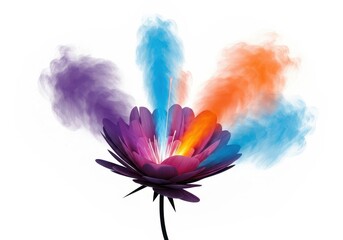 Fototapeta premium The dramatic and beautiful sudden expansion of fragrance from a blooming flower releasing an intense aromatic perfume into the environment, macro, perfume, powerful