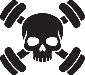 Bodybuilder Silhouette with word bodybuilding © Masud