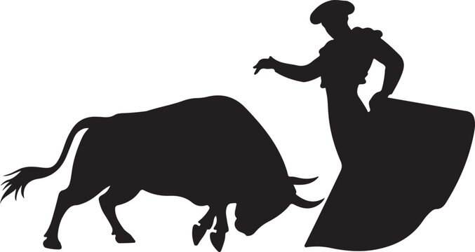 Bullfight torero silhouette