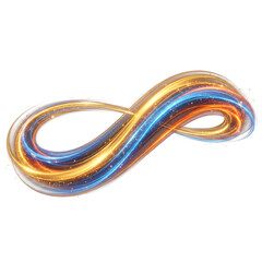 glowing abstract neon light trails and magical wavy swirls with sparkles isolated