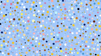 Colorful Geometric Terrazzo Pattern on Light Blue Background with Scattered Multicolor Shapes for Textile Design and Decorative Surface Covering