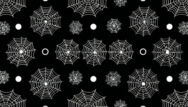 A black and white image of snowflakes and circles