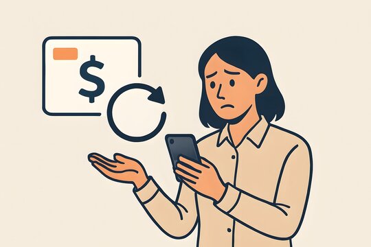 Accidental Online Purchase Problem Solved &ndash; One-Click Easy Refund System UI Illustration
