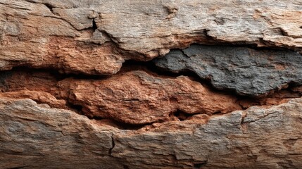 Naklejka premium Tree bark texture, old oak trunk, rough brown wood, nature background, forest detail, organic pattern 