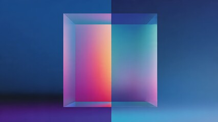 Fototapeta premium Abstract Gradient Box Illustration
