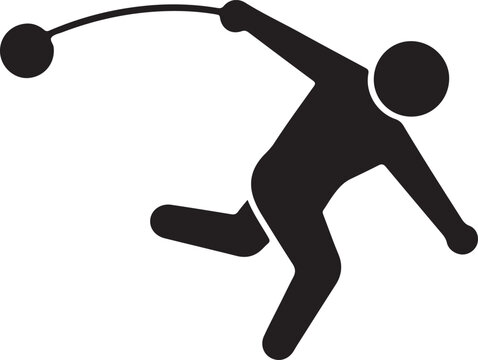 Hammer throw pictogram