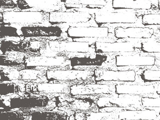 Obraz premium High-quality vector illustration of a weathered white brick wall. Perfect for industrial interior backgrounds, urban architectural designs, and vintage-style layouts.