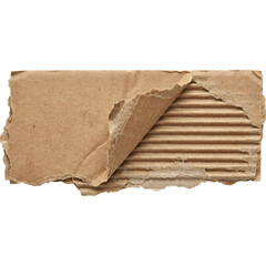 Old vintage blank parchment paper with torn edges isolated