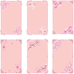 フレーム飾り枠　桜の花