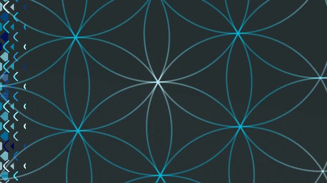 Abstract Geometric Flower Pattern Animation with Seamless Looping Background