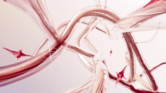 Captivating 3d animation and 3d video demonstrating innovative skin care and hair care, visualizing skin restoration and hair restoration, infused with cosmetics, collagen, and cellular essence