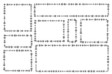 雪の結晶で描いたフレーム