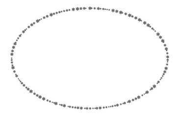 雪の結晶で描いたフレーム