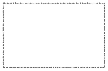 雪の結晶で描いたフレーム