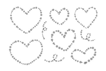 雪の結晶で描いたフレーム