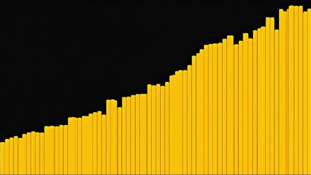 Market Expansion Chart on Black Grid for Business Growth