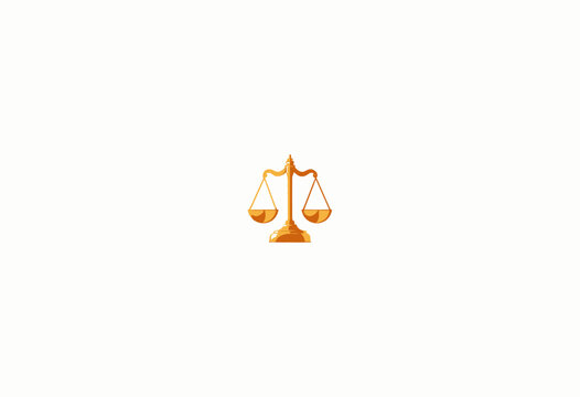 Golden Balance Scales Symbolizing Justice on a Pristine White Background Emphasizing Fairness and the Concept of Legal Equilibrium and Equality