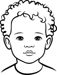 Fototapeta premium Adorable baby face with smiling expression