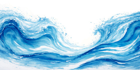 A fresh blue water wave splash with clear bubbles and transparent ripples flows across a clean liquid surface to create a cold nature backdrop of wet motion and sea freshness © Asad Shehbaz