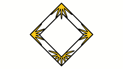 Abstract geometric diamond with radiant energy lines, symbolizing modern technology and digital innovation