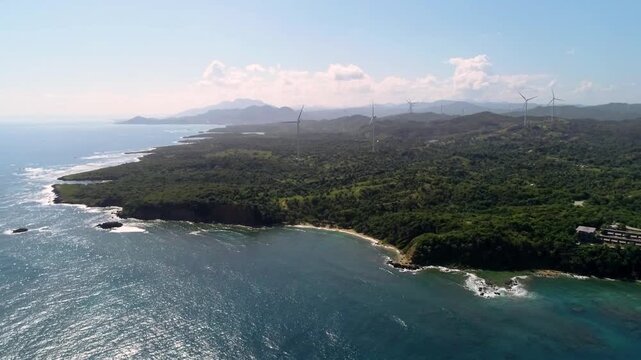 Aerial View of Playa Rene in Puerto Plata, Dominican Republic &ndash; Wild Tropical Beach and Turquoise Water