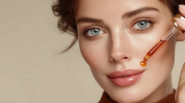 Glowing skin transformation: A beauty routine with radiant skincare techniques captured in stunning 4k detail