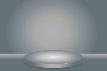 3d podium pedestal on minimalist background for product display
