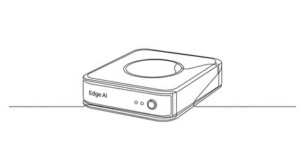 Obraz premium Edge AI Device for Smart Technology and Machine Learning