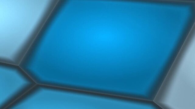 Abstract Geometric Shapes Floating with Blue and White Gradient Background
