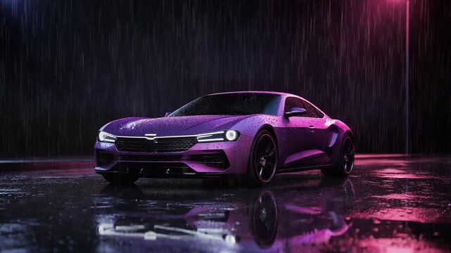 Rainy Night Luxury Coupe