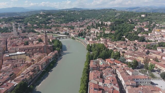 Romantic Lago di Toblino Trentino Italy drone shot