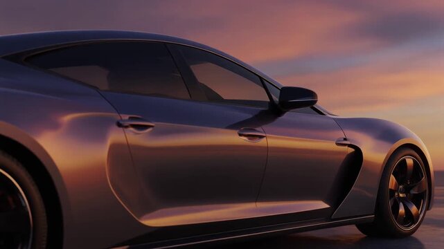 Dawn Silhouette Sports Car