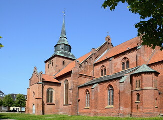 Historical Marien Church in the Town Boizenburg at the River Elbe, Mecklenburg - Western Pomerania